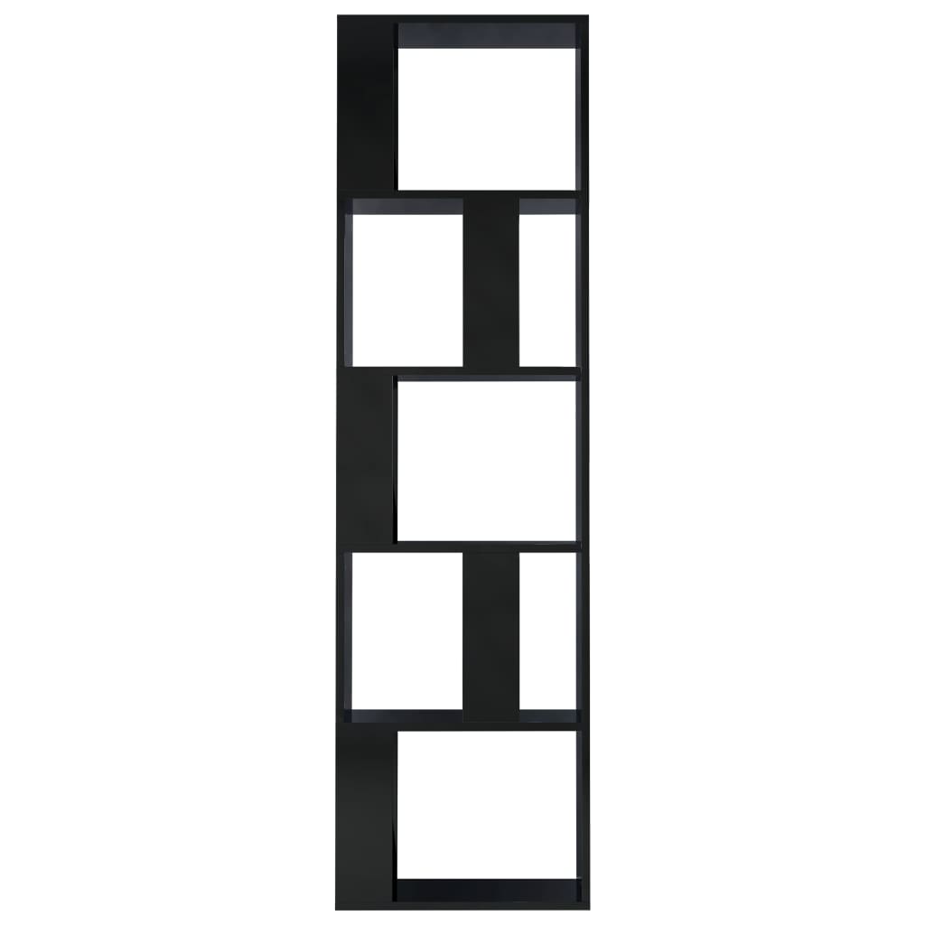 Book Cabinet/Room Divider High Gloss Black 45x24x159 cm Chipboard