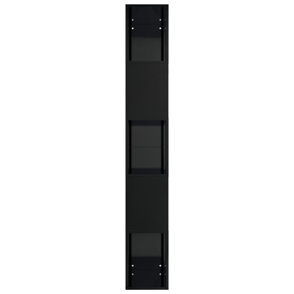 Book Cabinet/Room Divider High Gloss Black 45x24x159 cm Chipboard