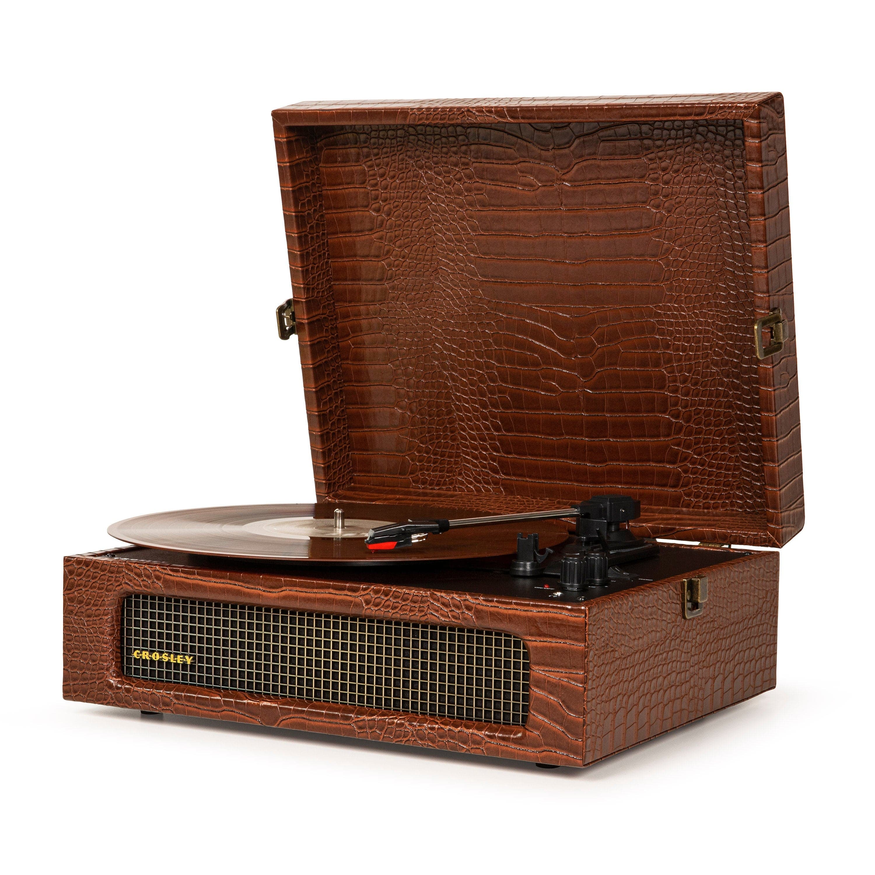 Brown Croc - Bluetooth Portable Turntable