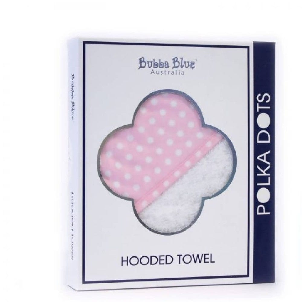 Bubba Blue Pink Polka Dots Hooded Towel 96527