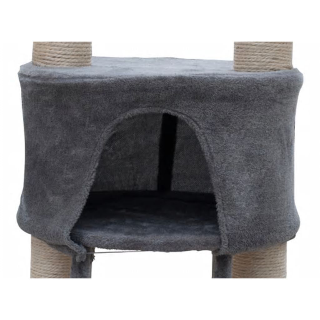 Cat Play Tree Deluxe 230-260 cm Grey Plush