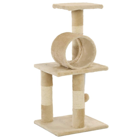 Cat Tree with Sisal Scratching Posts 65 cm Beige