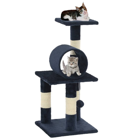 Cat Tree with Sisal Scratching Posts 65 cm Dark Blue