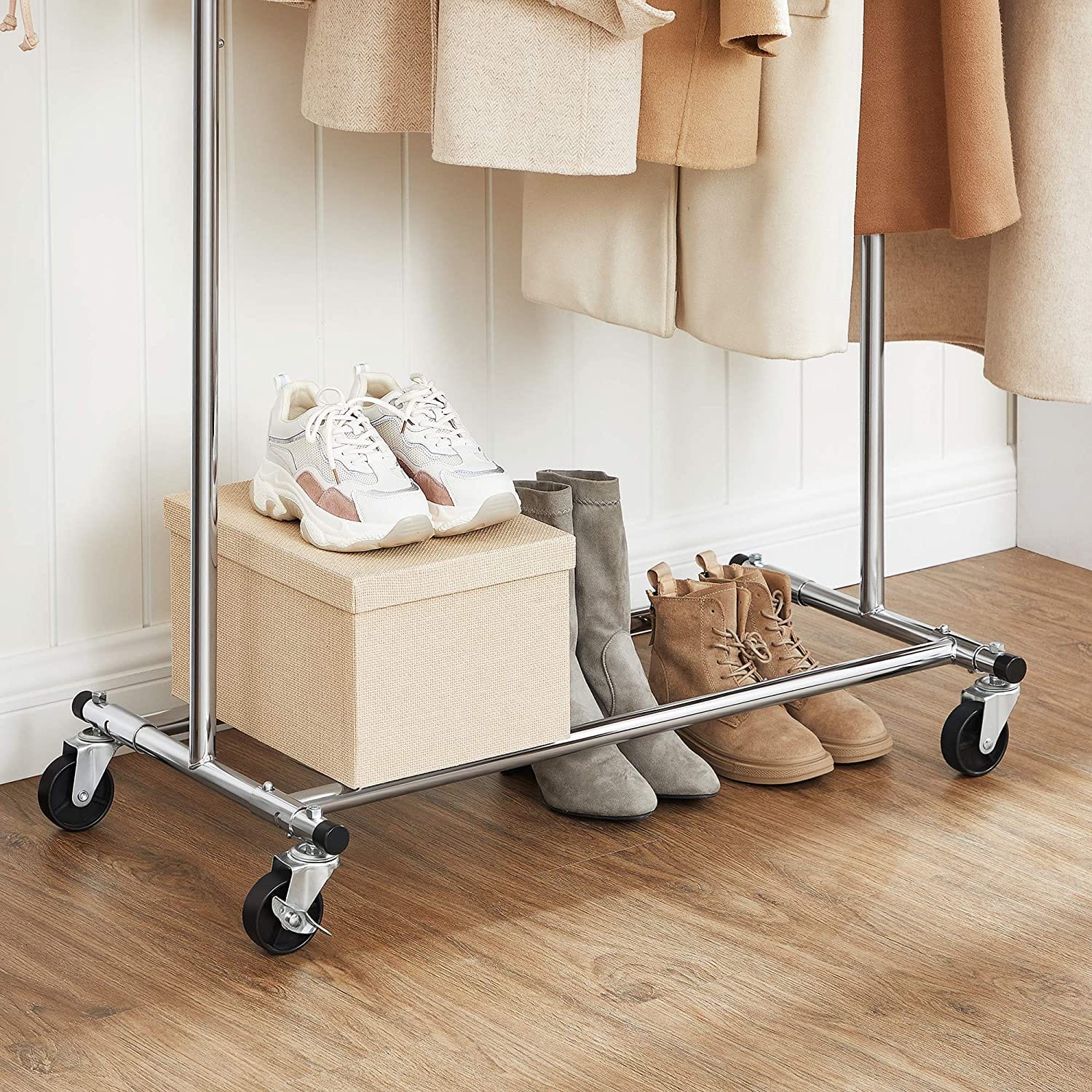 Clothes Rack on Wheels 90 kg Load Capacity