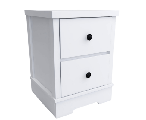 Coastal Style Bedside Table-White