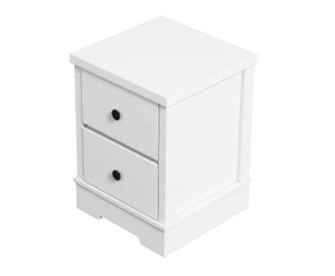 Coastal Style Bedside Table-White