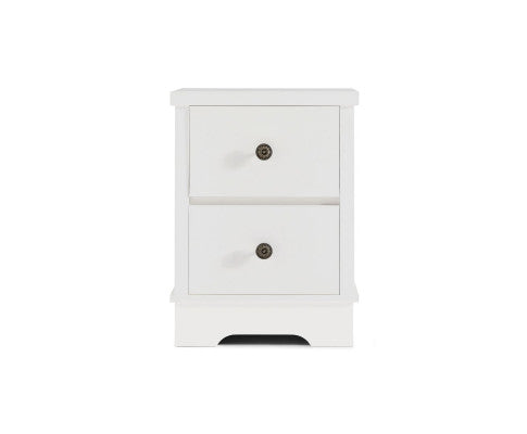 Coastal Style Bedside Table-White