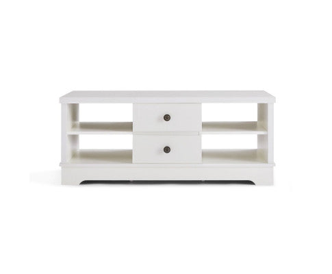 Coastal Style Coffee Table with Drawers-White