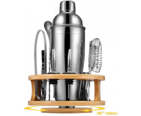 Cocktail Shaker Set Bartender Kit with Rotating