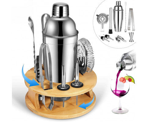 Cocktail Shaker Set Bartender Kit with Rotating