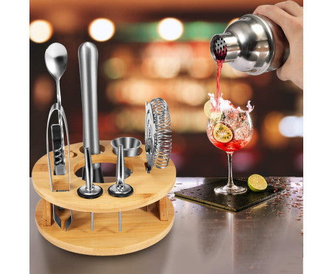 Cocktail Shaker Set Bartender Kit with Rotating