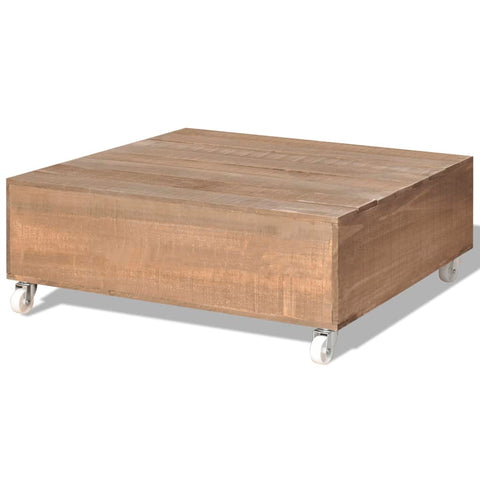 Coffee Table Brown Solid Wood