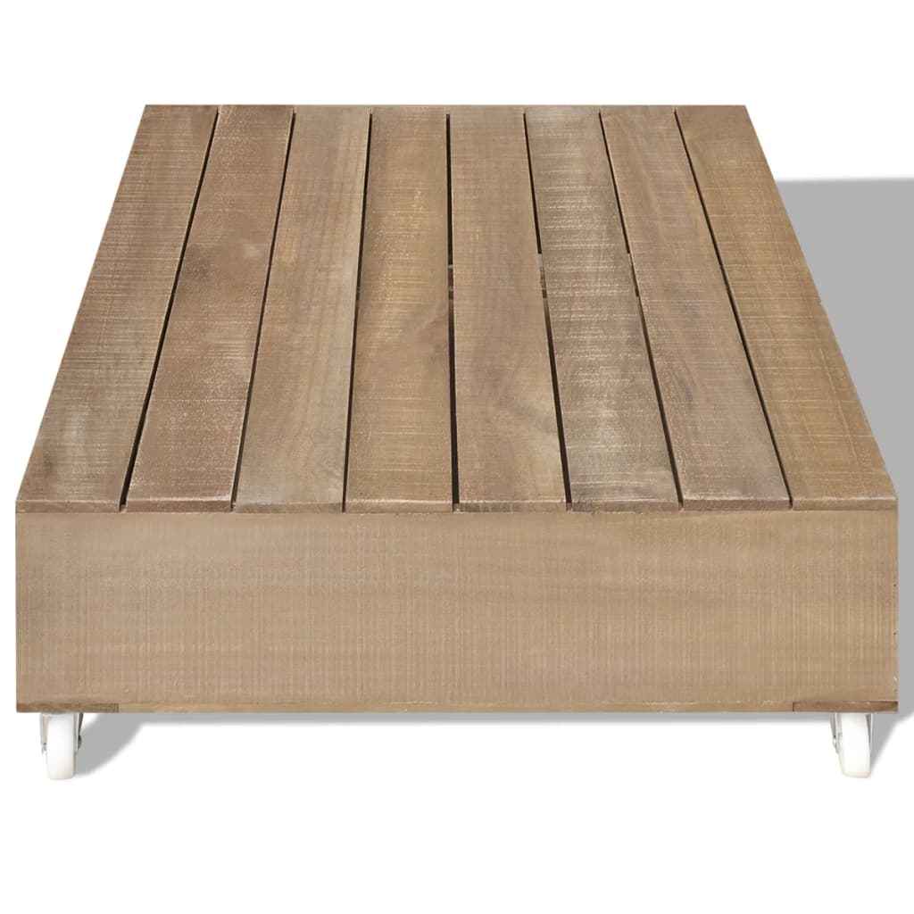 Coffee Table Brown Solid Wood