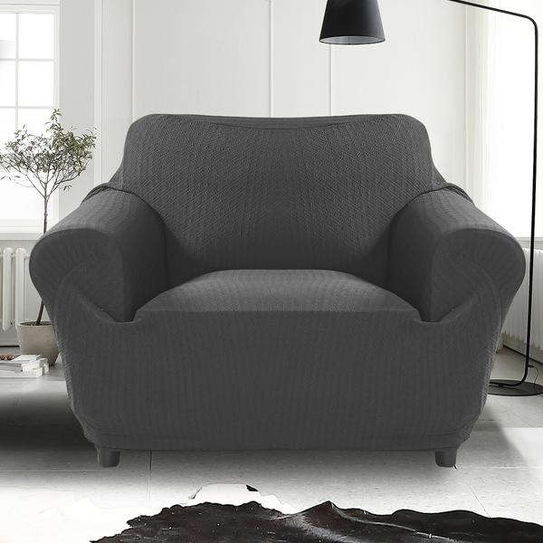 living room Couch Covers 1-Seater Dark Grey