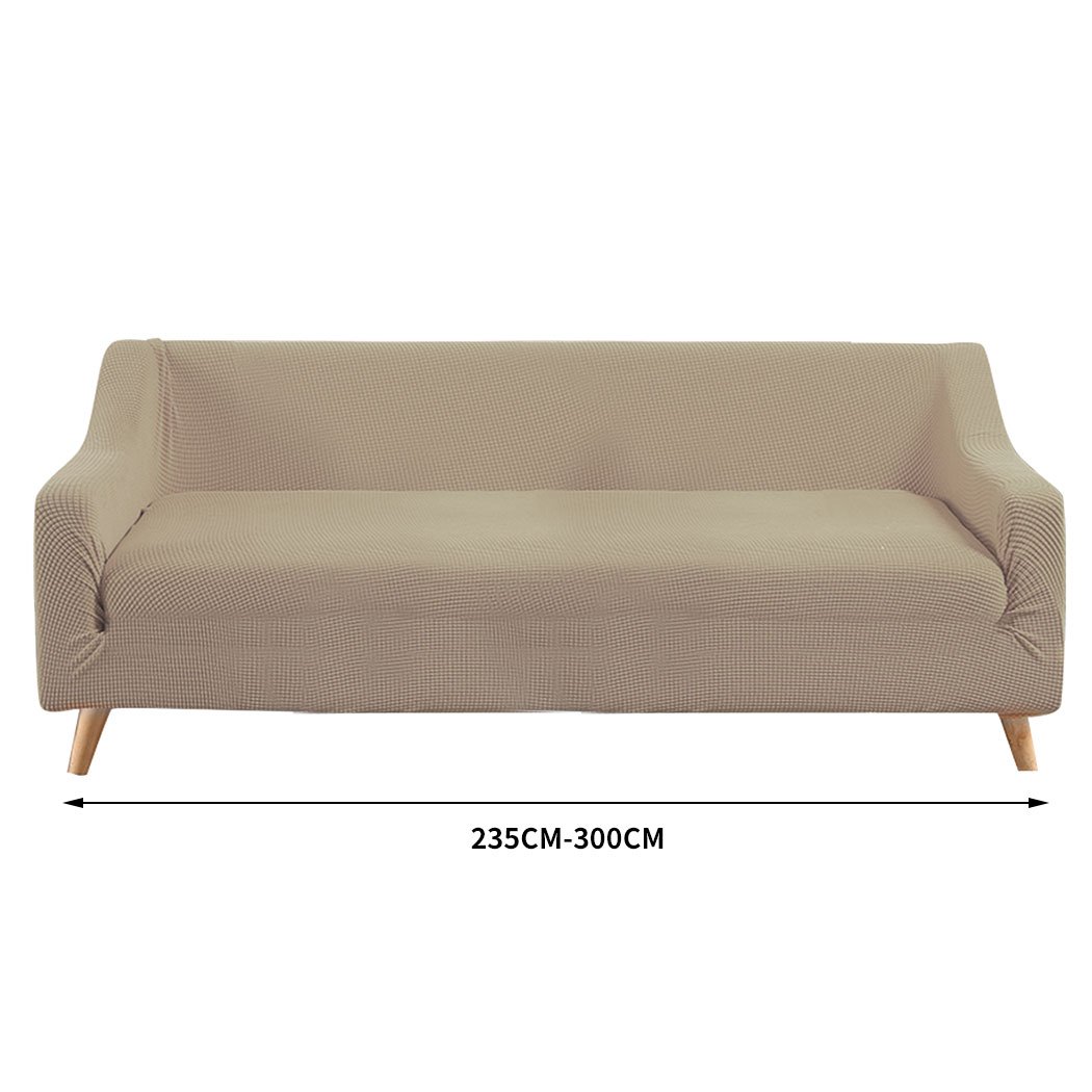 living room Couch Stretch Sofa Lounge Cover 4 Seater Sand