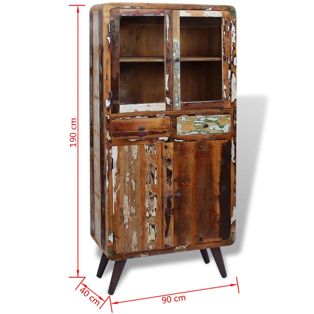 Cupboard Solid Reclaimed Wood 90x40x190 cm