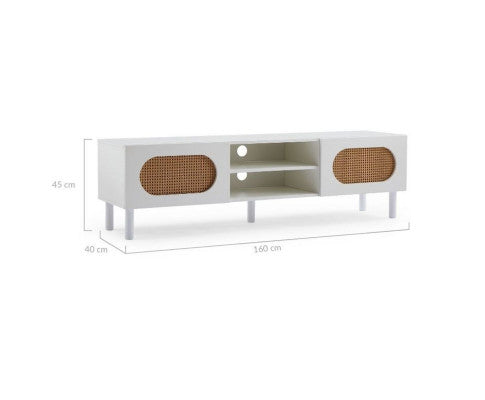 Decorating style 160CM TV Stand in White/Maple