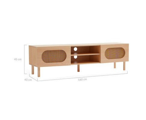 Decorating style 160CM TV Stand in White/Maple