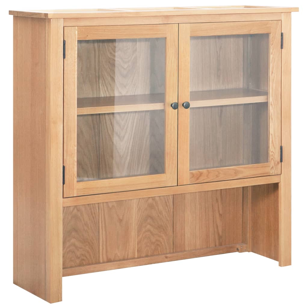 Desk Hutch 110x33.5x105 cm Solid Oak Wood