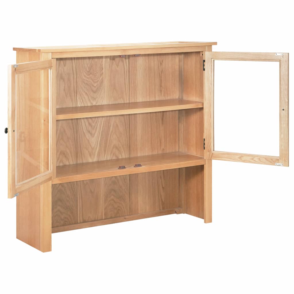 Desk Hutch 110x33.5x105 cm Solid Oak Wood