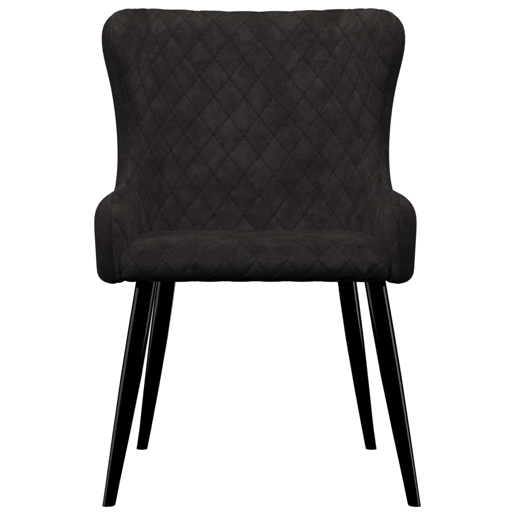 Dining Chairs 2 pcs Black Velvet