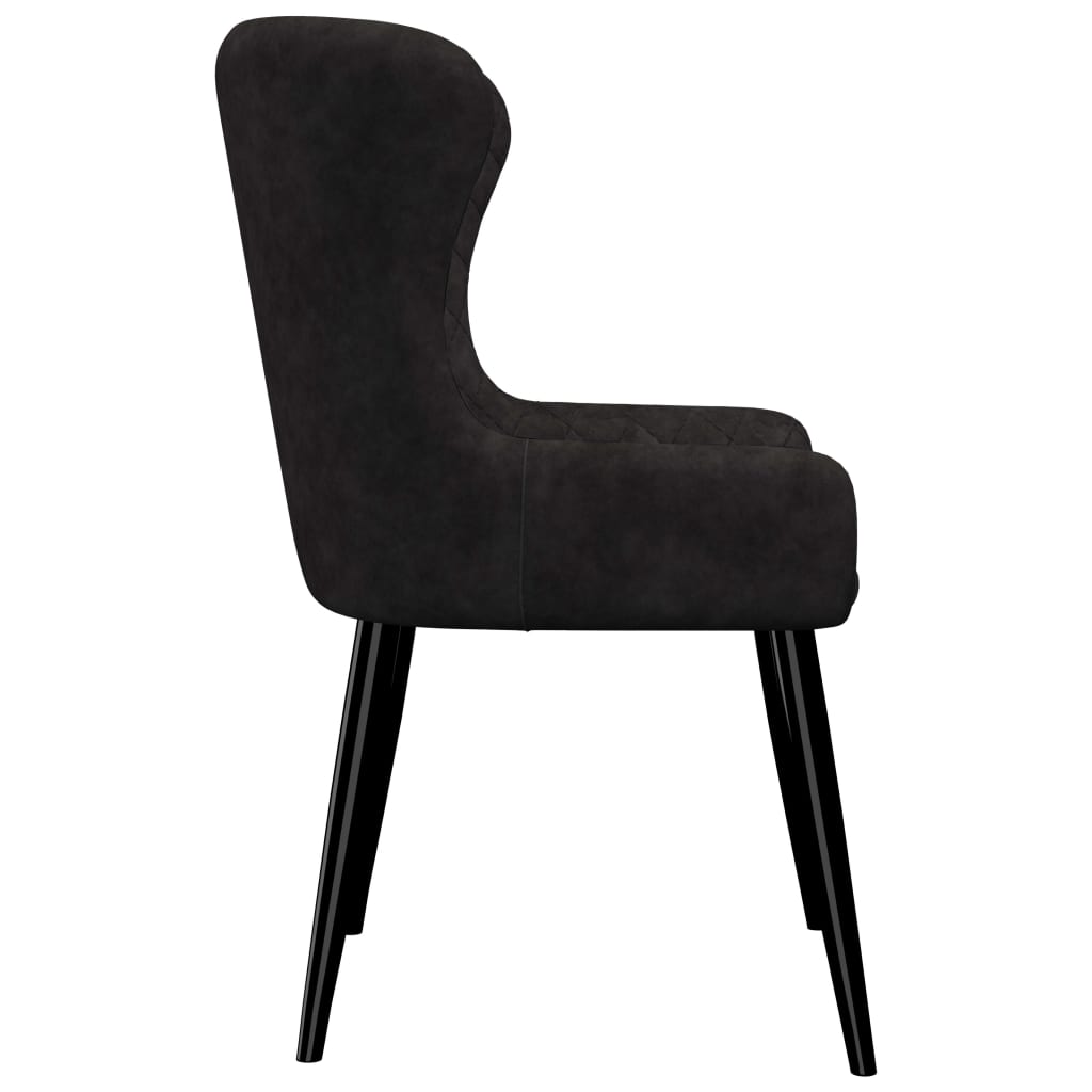 Dining Chairs 2 pcs Black Velvet