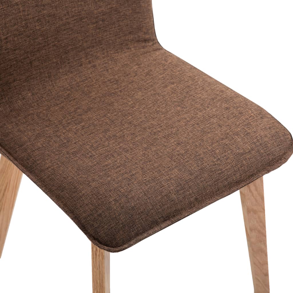 Dining Chairs 2 pcs Brown Fabric