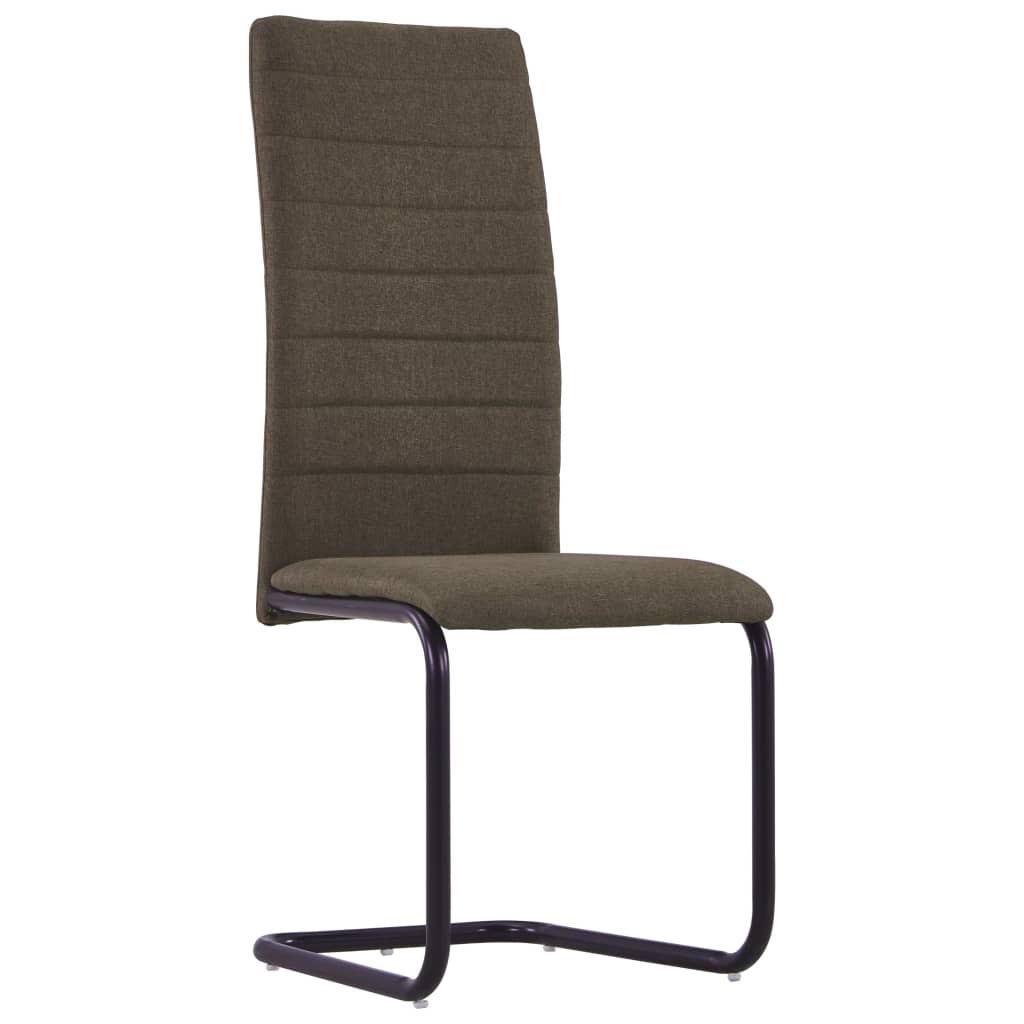 Dining Chairs 2 pcs Brown Fabric