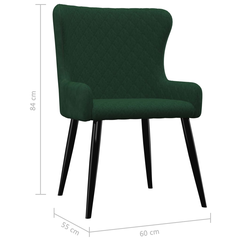 Dining Chairs 2 pcs Green Velvet