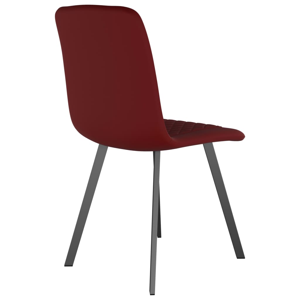 Dining Chairs 2 pcs Red Velvet