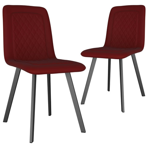 Dining Chairs 2 pcs Red Velvet