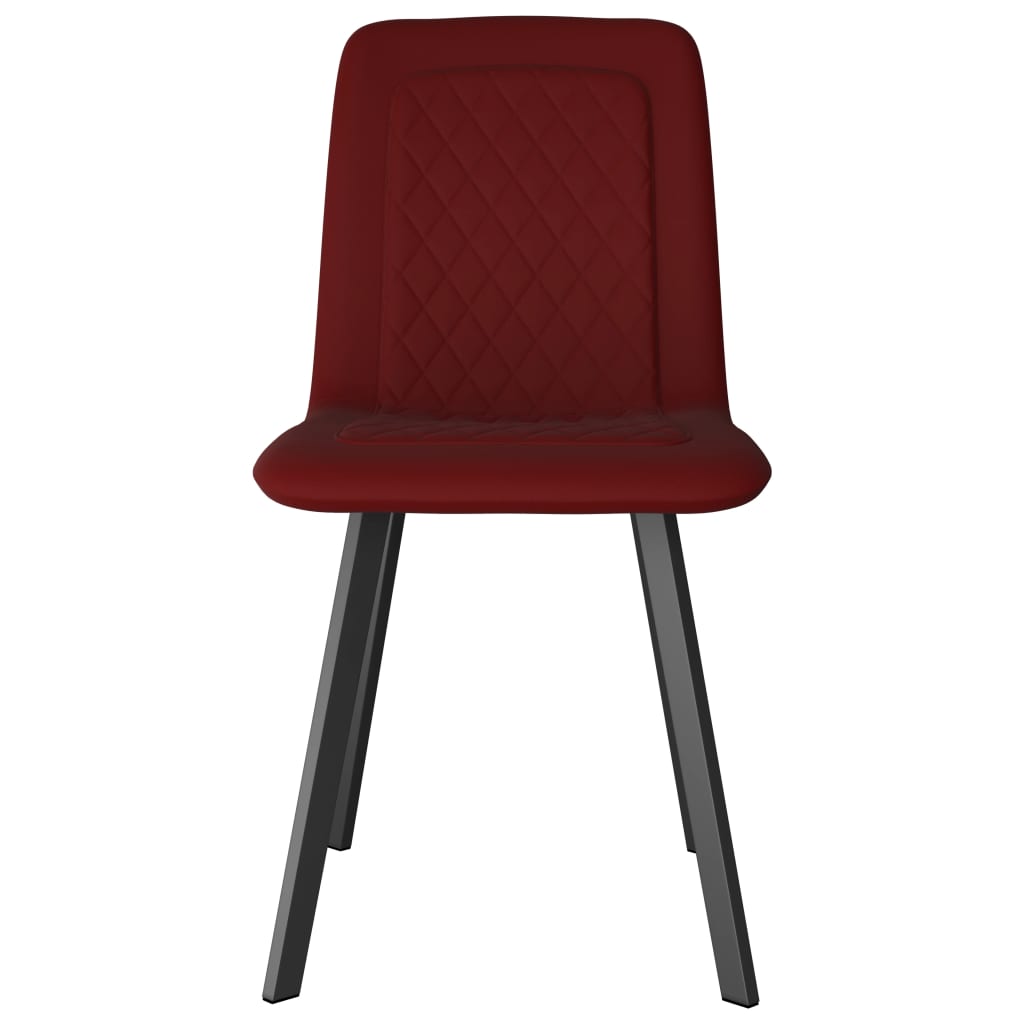 Dining Chairs 2 pcs Red Velvet