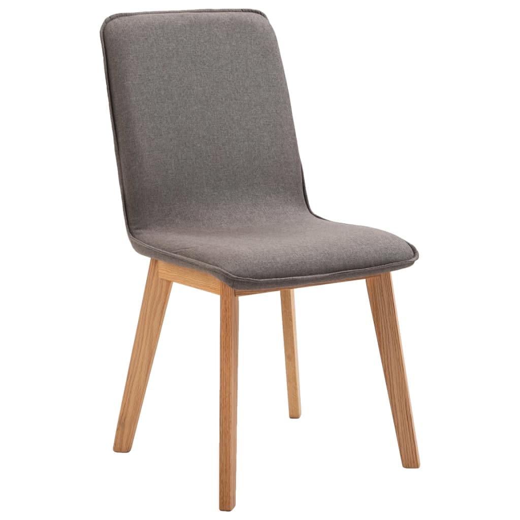 Dining Chairs 2 pcs Taupe Fabric