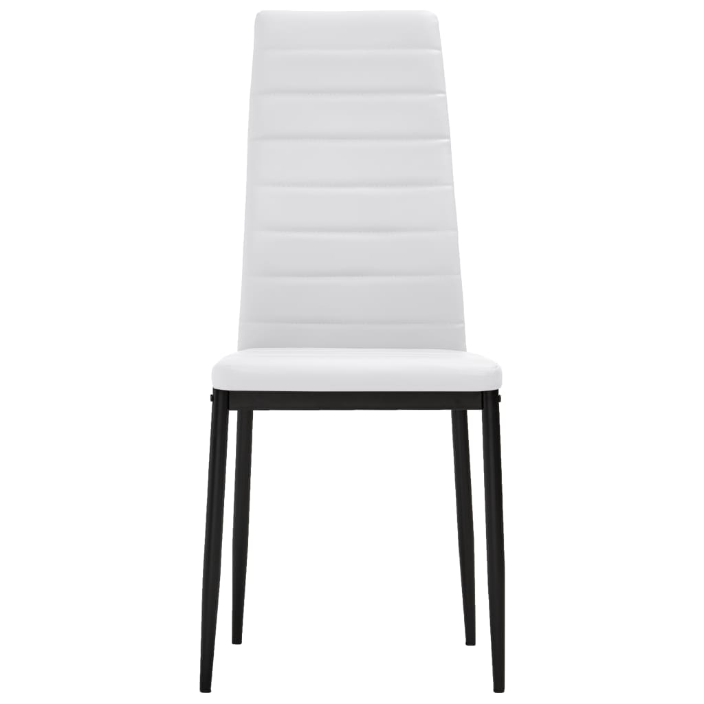 Dining Chairs 2 pcs White Leather