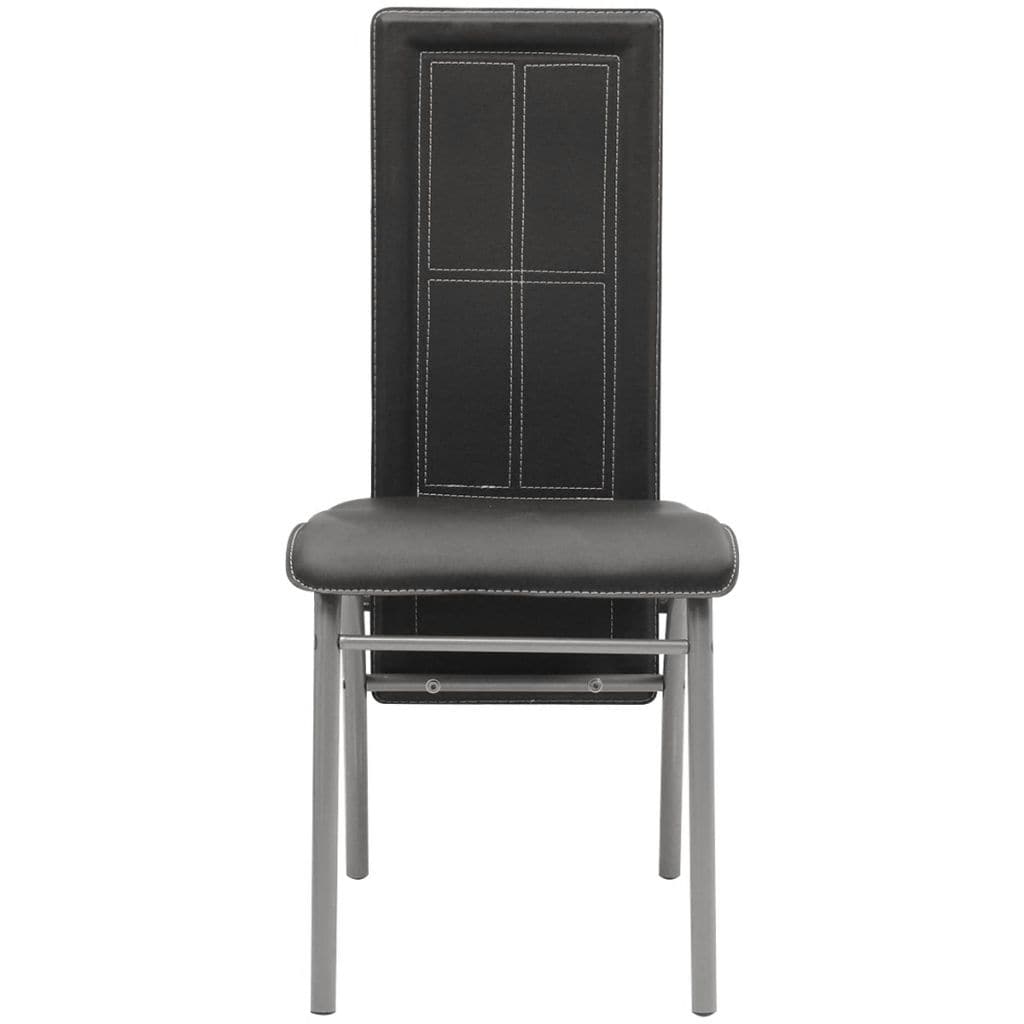 Dining Chairs 4 pcs Black Faux Leather