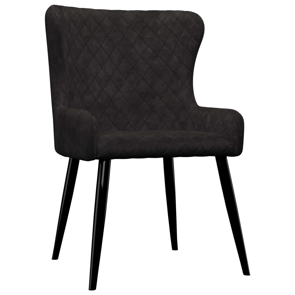 Dining Chairs 4 pcs Black Velvet