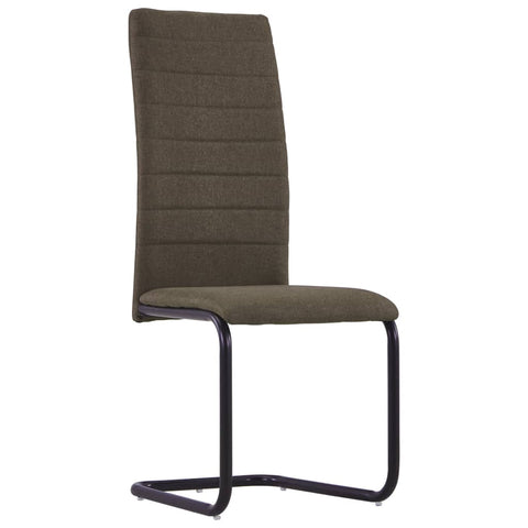 Dining Chairs 4 pcs Brown Fabric