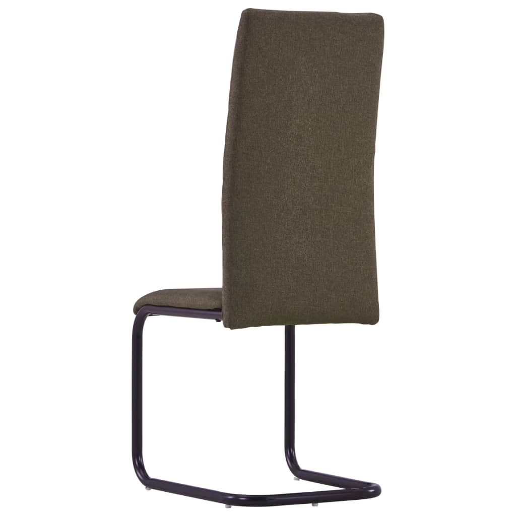 Dining Chairs 4 pcs Brown Fabric