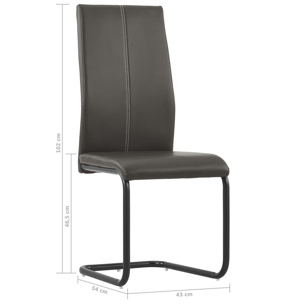 Dining Chairs 4 pcs Brown Leather