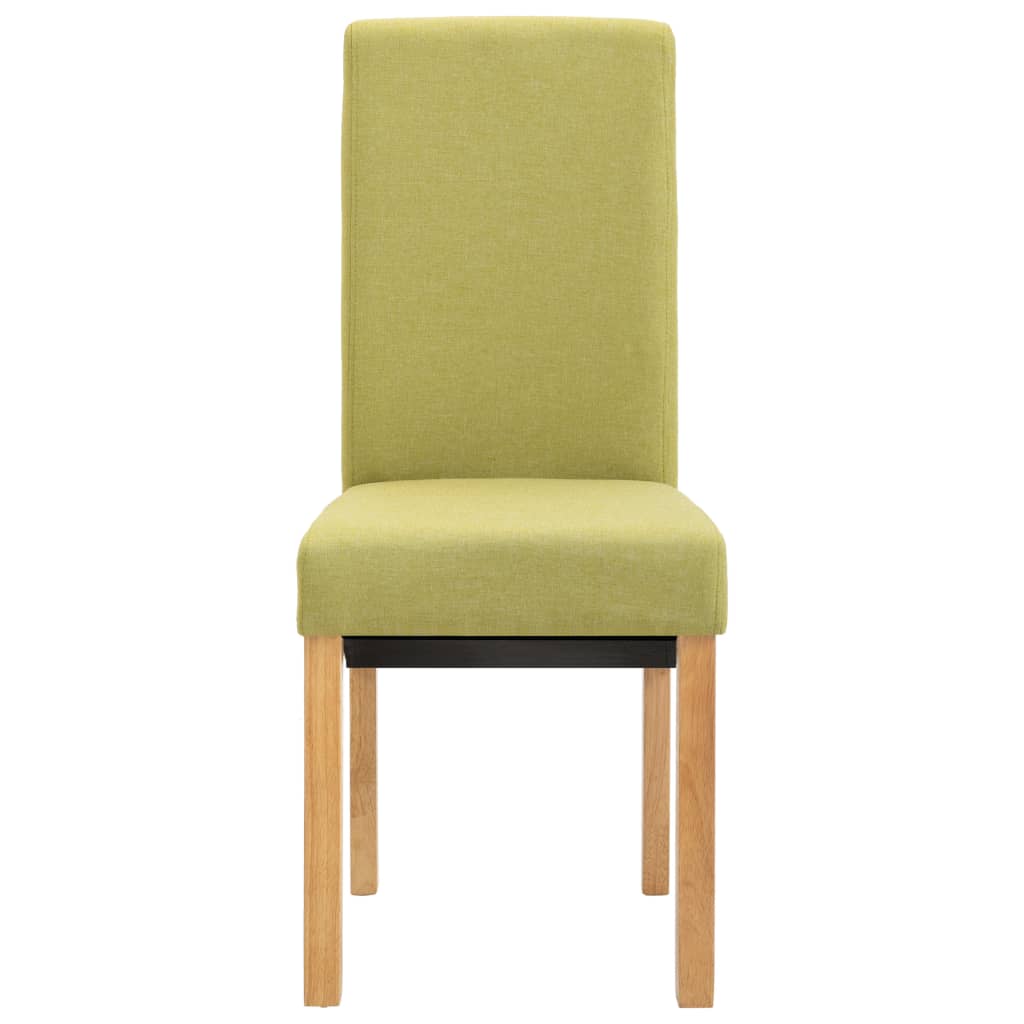 Dining Chairs 4 pcs Green Fabric