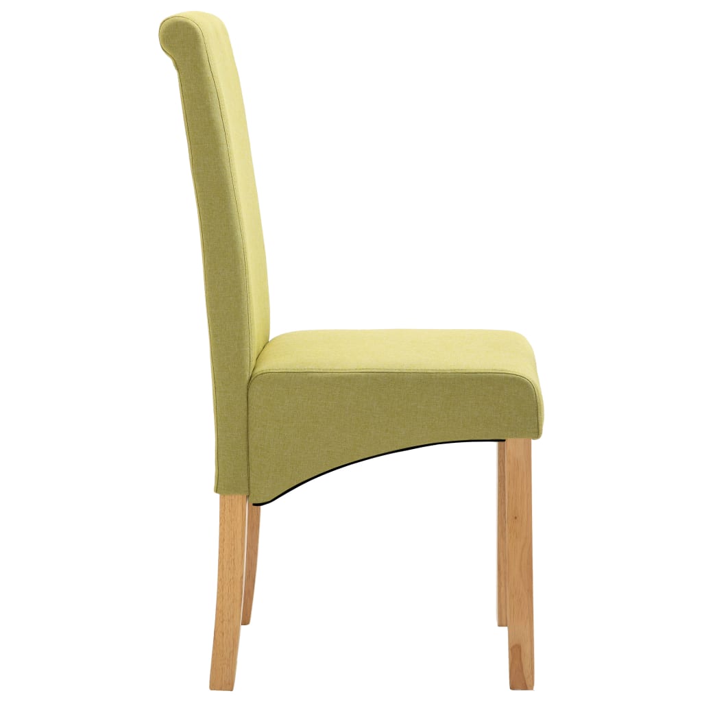 Dining Chairs 4 pcs Green Fabric