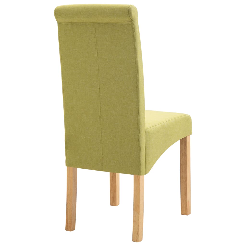 Dining Chairs 4 pcs Green Fabric