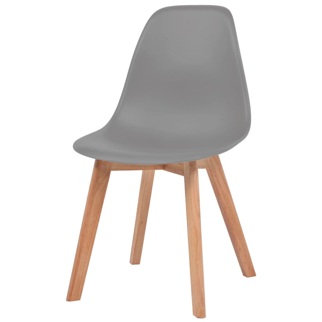 Dining Chairs 4 pcs Grey Plastic