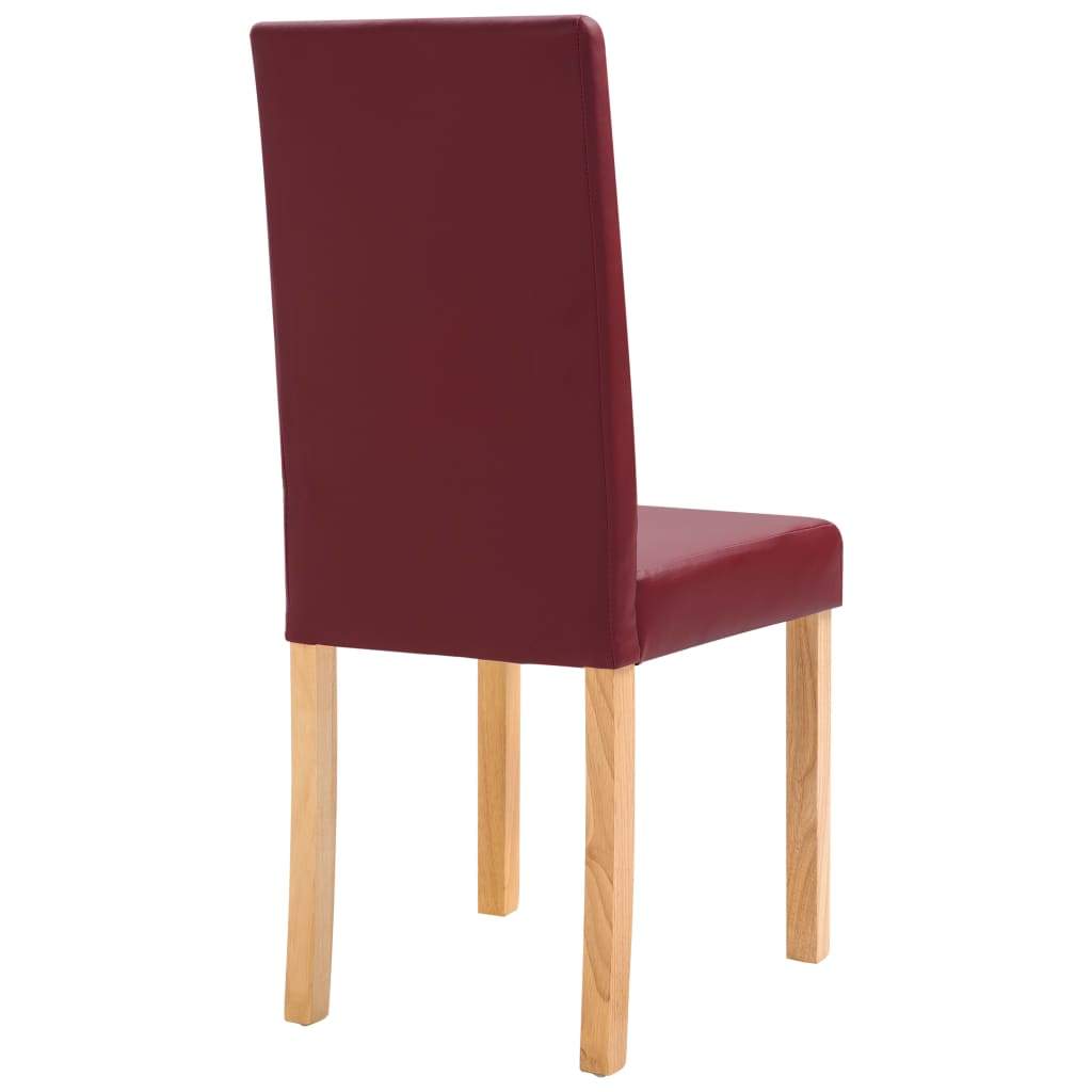 Dining Chairs 4 pcs Red Faux Leather