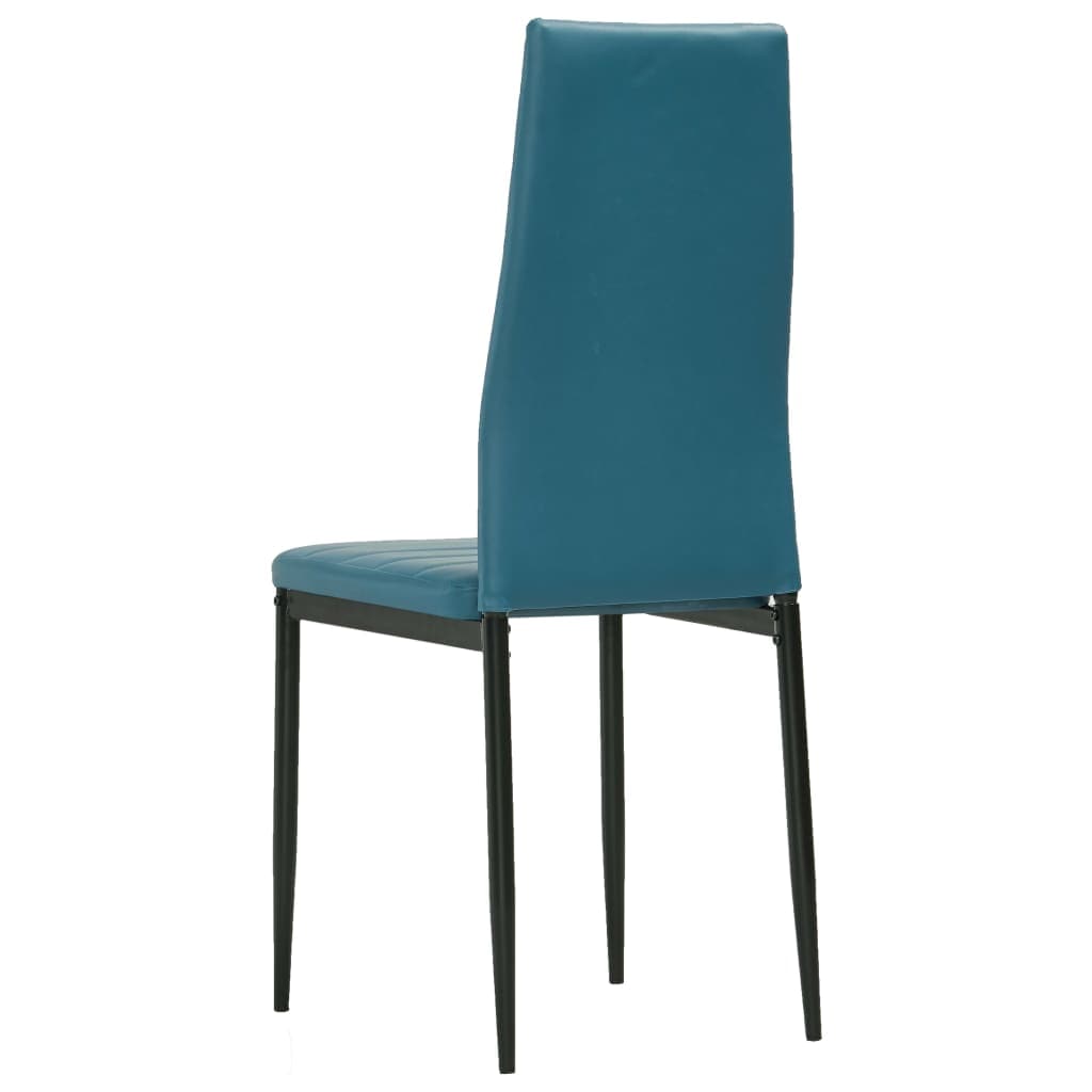 Dining Chairs 4 pcs Sea Blue Faux Leather