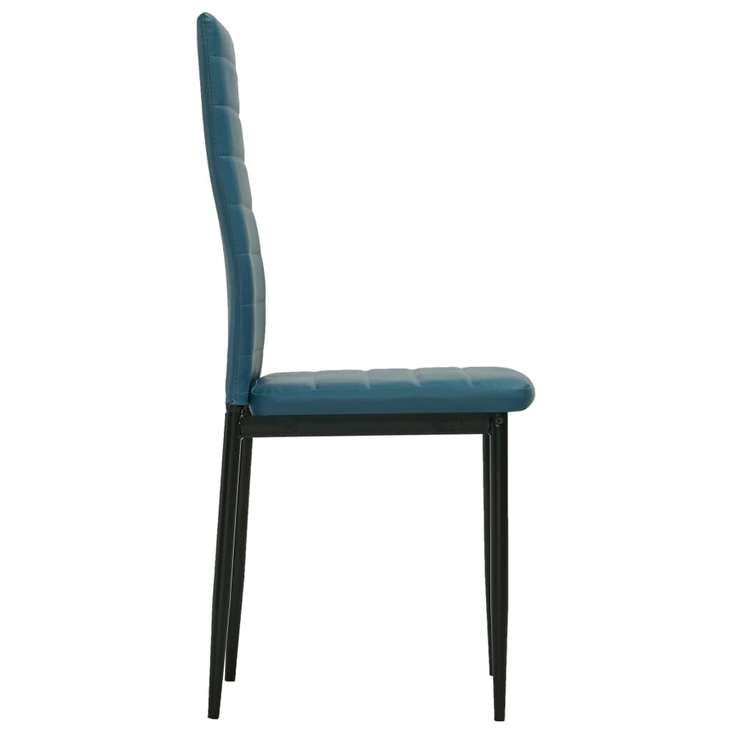 Dining Chairs 4 pcs Sea Blue Faux Leather