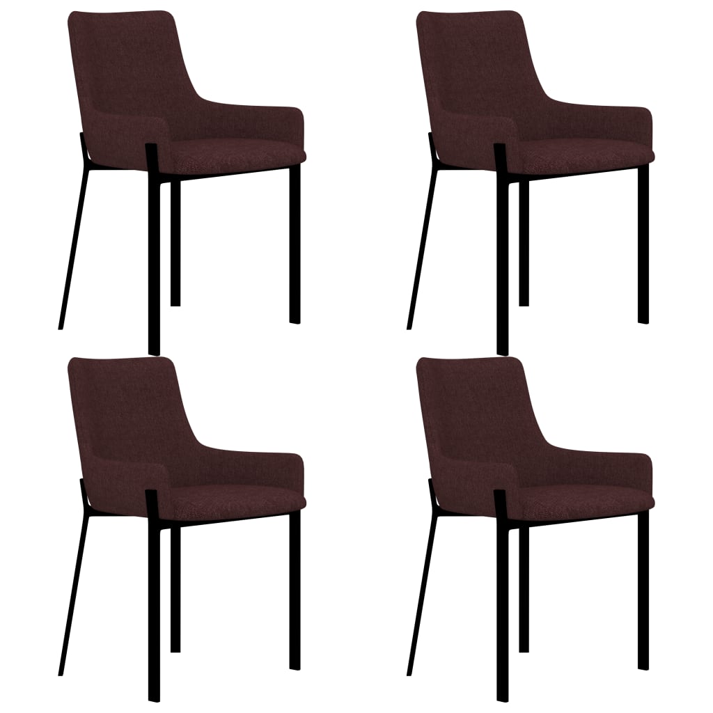 Dining Chairs 4 pcs Wine Fabric