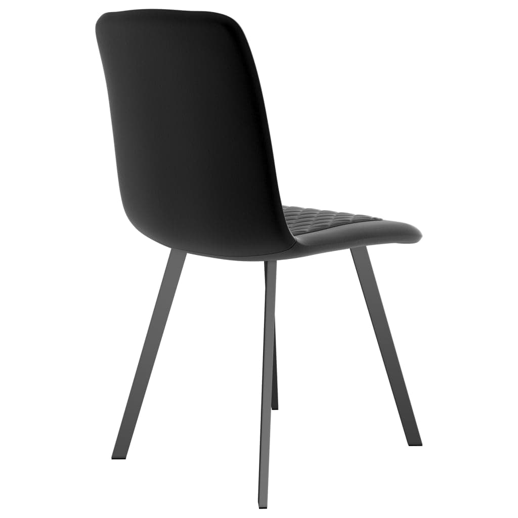 vidaxl90- Dining Chairs 6 pcs Black Velvet