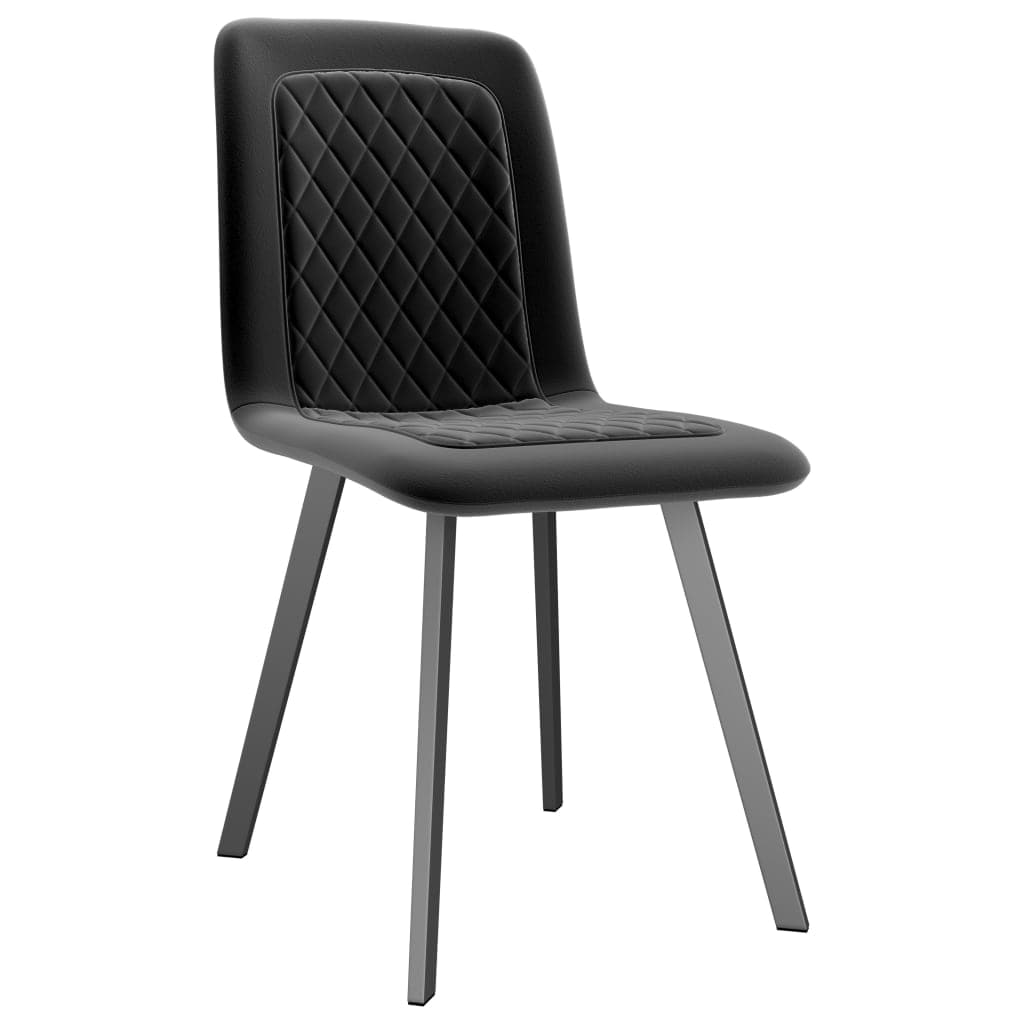 vidaxl90- Dining Chairs 6 pcs Black Velvet