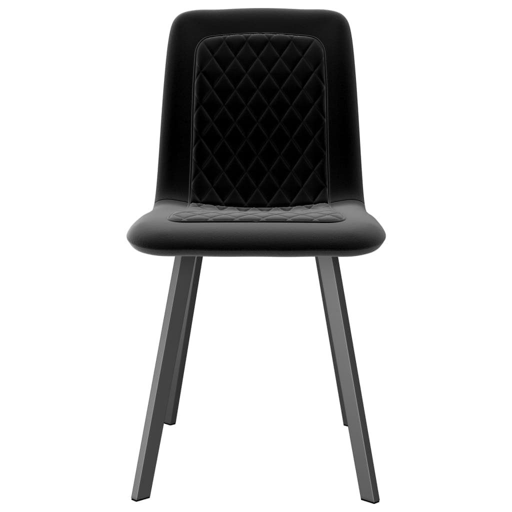 vidaxl90- Dining Chairs 6 pcs Black Velvet